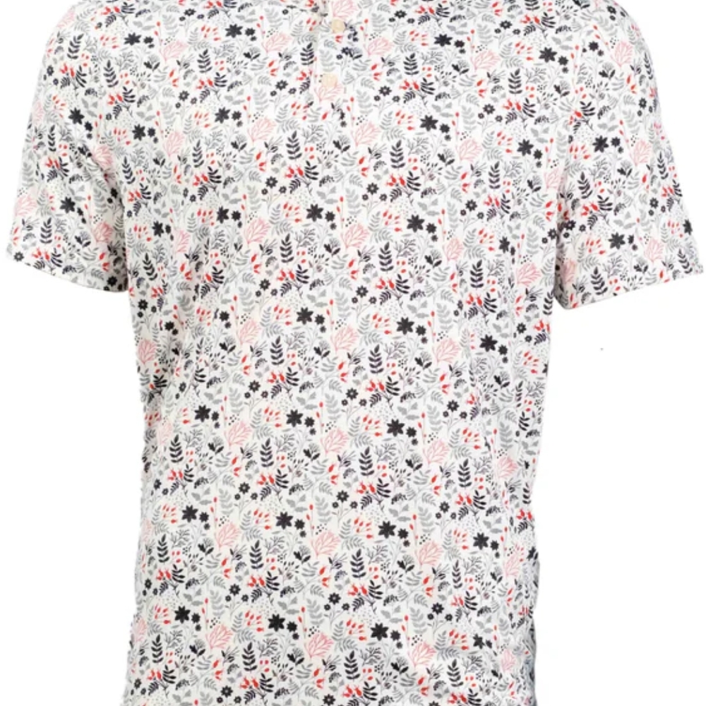 Floral Print Men's Polo
